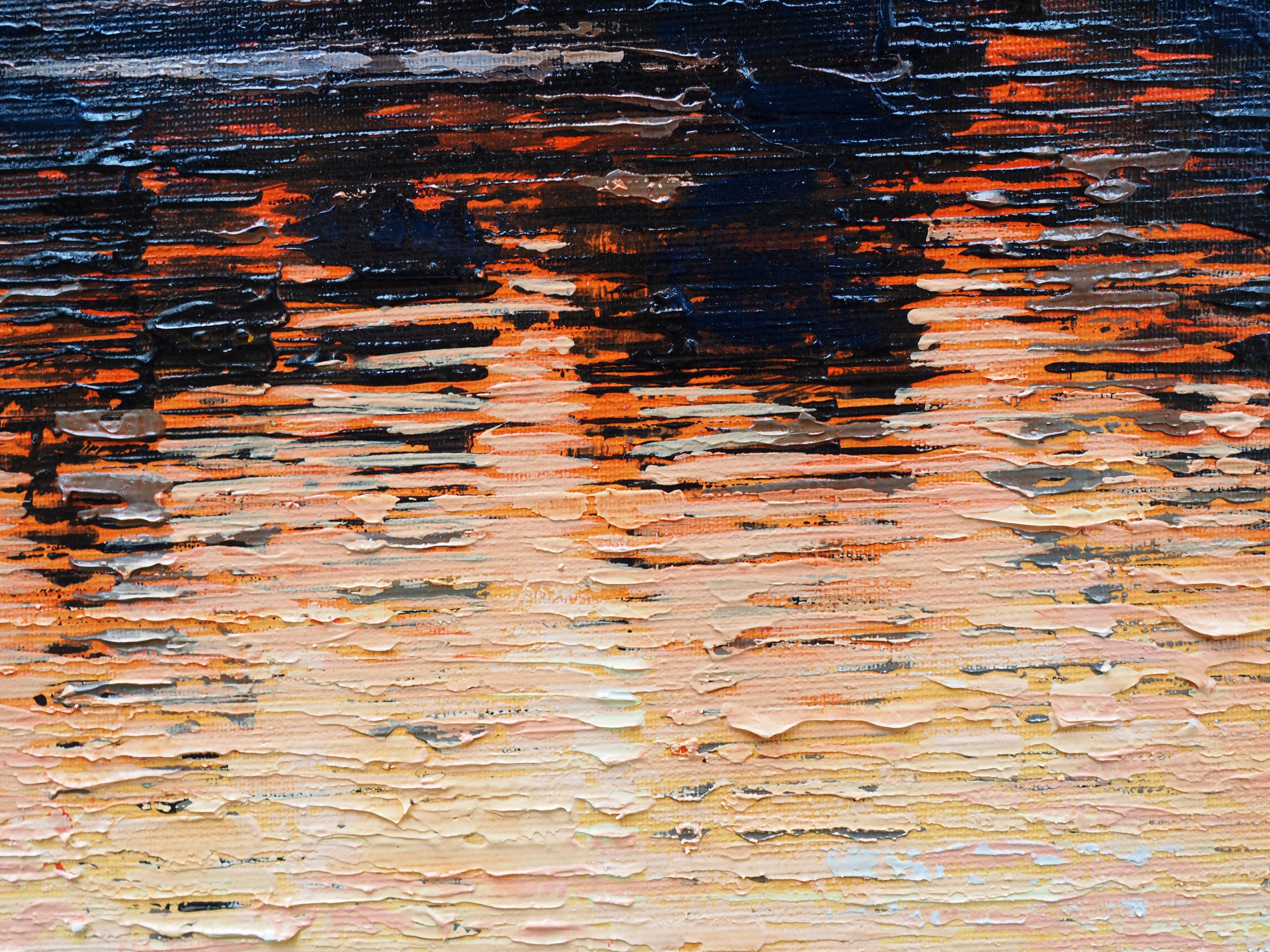 SAN I - Paysage d'ambiance moderne et contemporain - Beige Landscape Painting par Grzegorz Wójcik