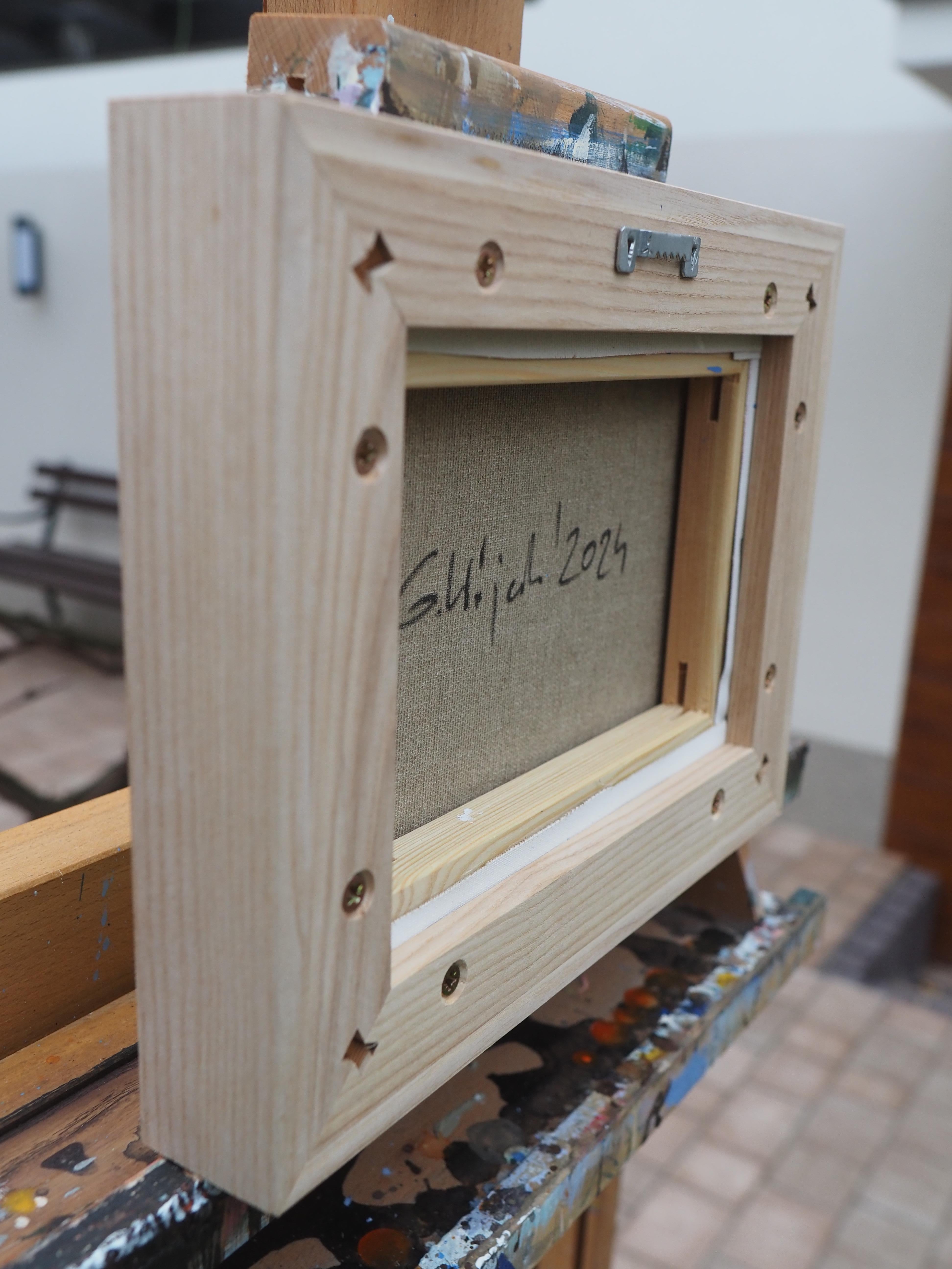 Summer Birches  - Atmospheric Nature Painting, Framed For Sale 4