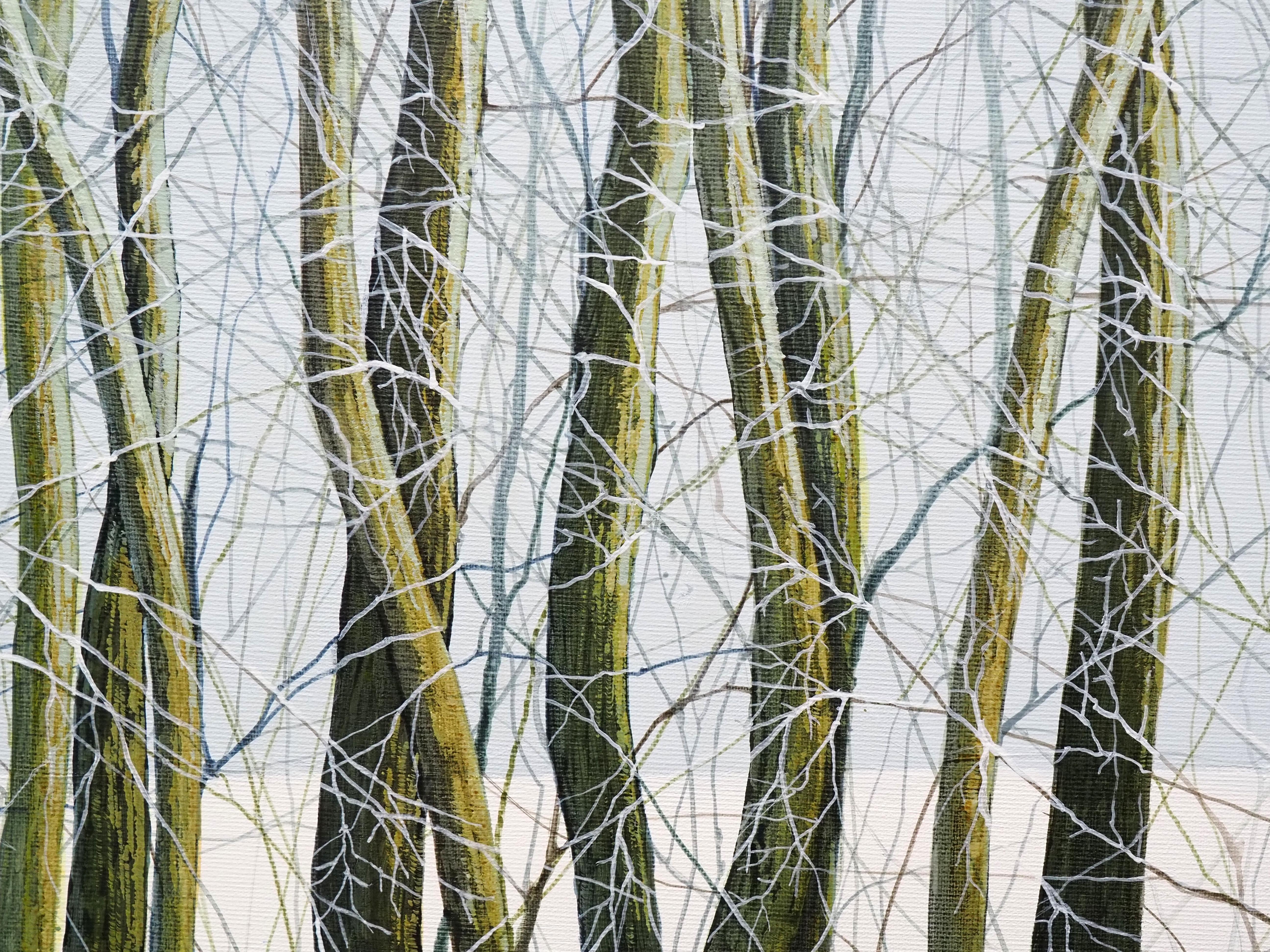 TREES - Contemporary Atmospheric and Modern Nature Painting For Sale 1
