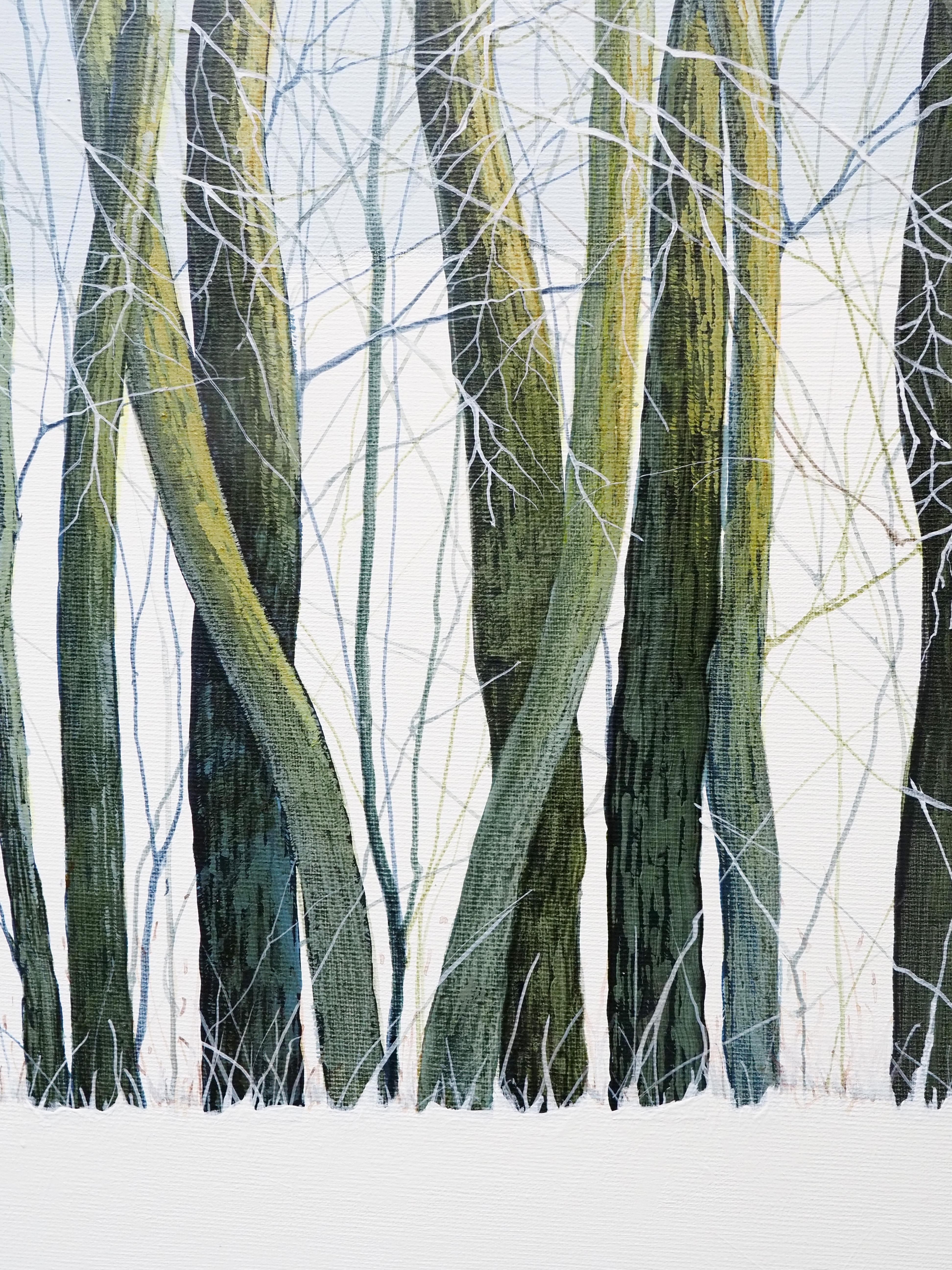 TREES - Contemporary Atmospheric and Modern Nature Painting For Sale 3