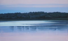 Vistula River V - Contemporary Atmospheric Landscape,  Modern Nature Painting