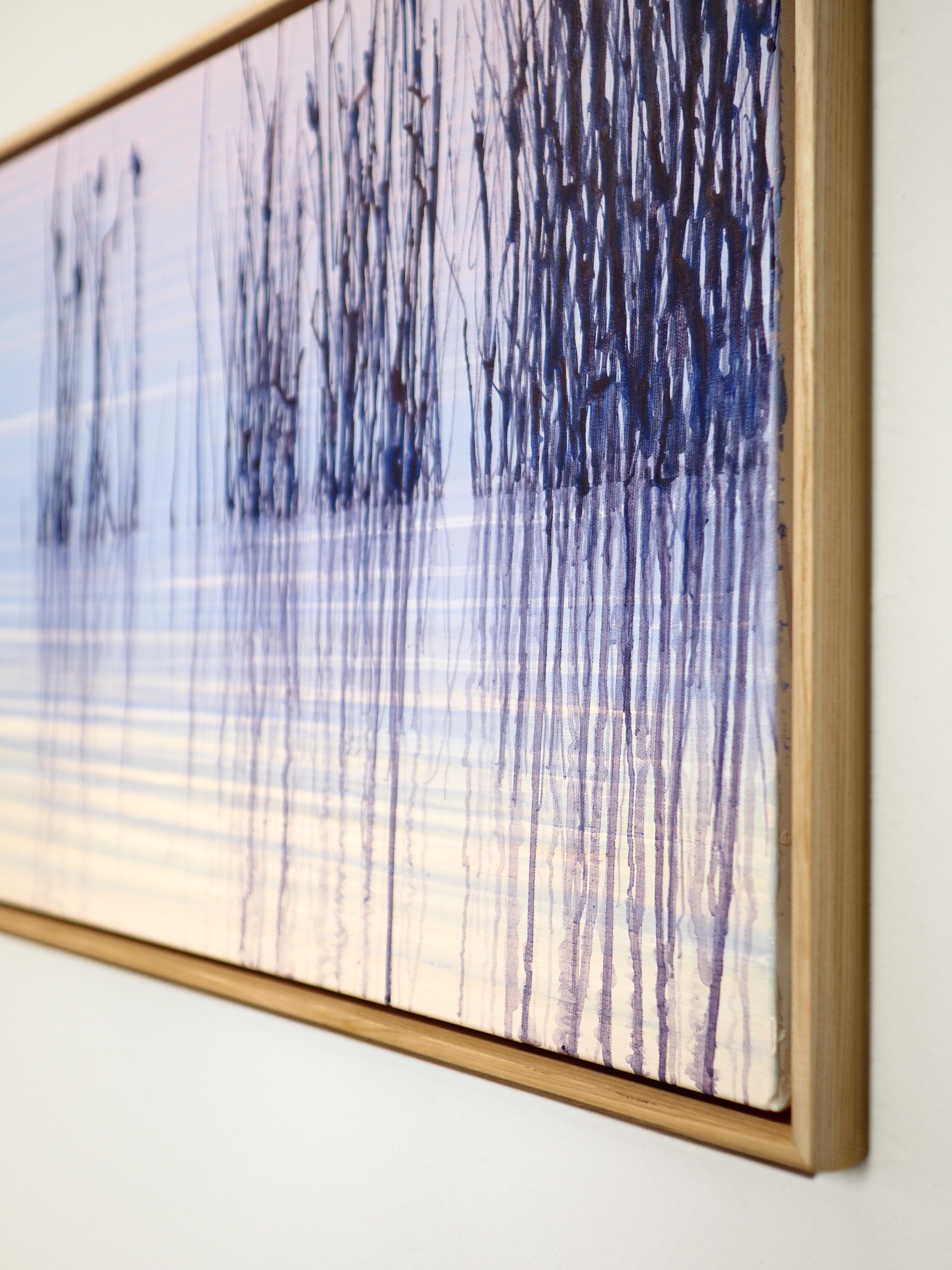 Reflecteur d'eau I,  Des roseaux dans l'eau - Paysage moderne contemporain et atmosphérique en vente 4