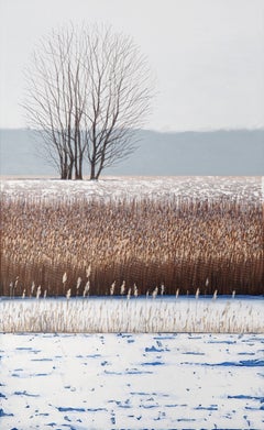 WINTER LANDSCAPE XI - Contemporary Atmospheric,  Modern Nature Painting