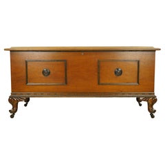 Vintage GS Stewart Co. Maple + Cedar Chest on Wheels