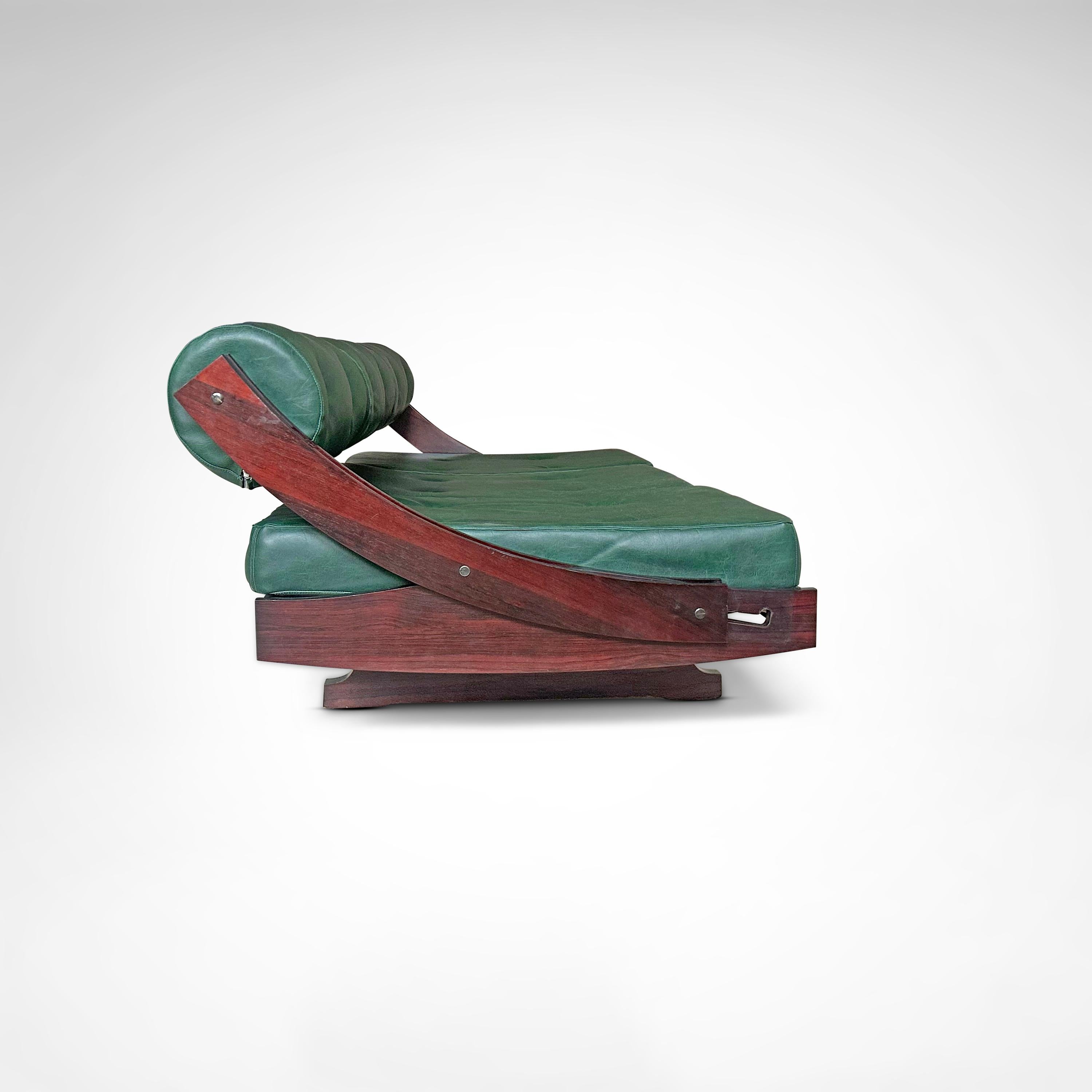 GS195 rosewood daybed Gianni Songia for Sormani 1960s en venta 4