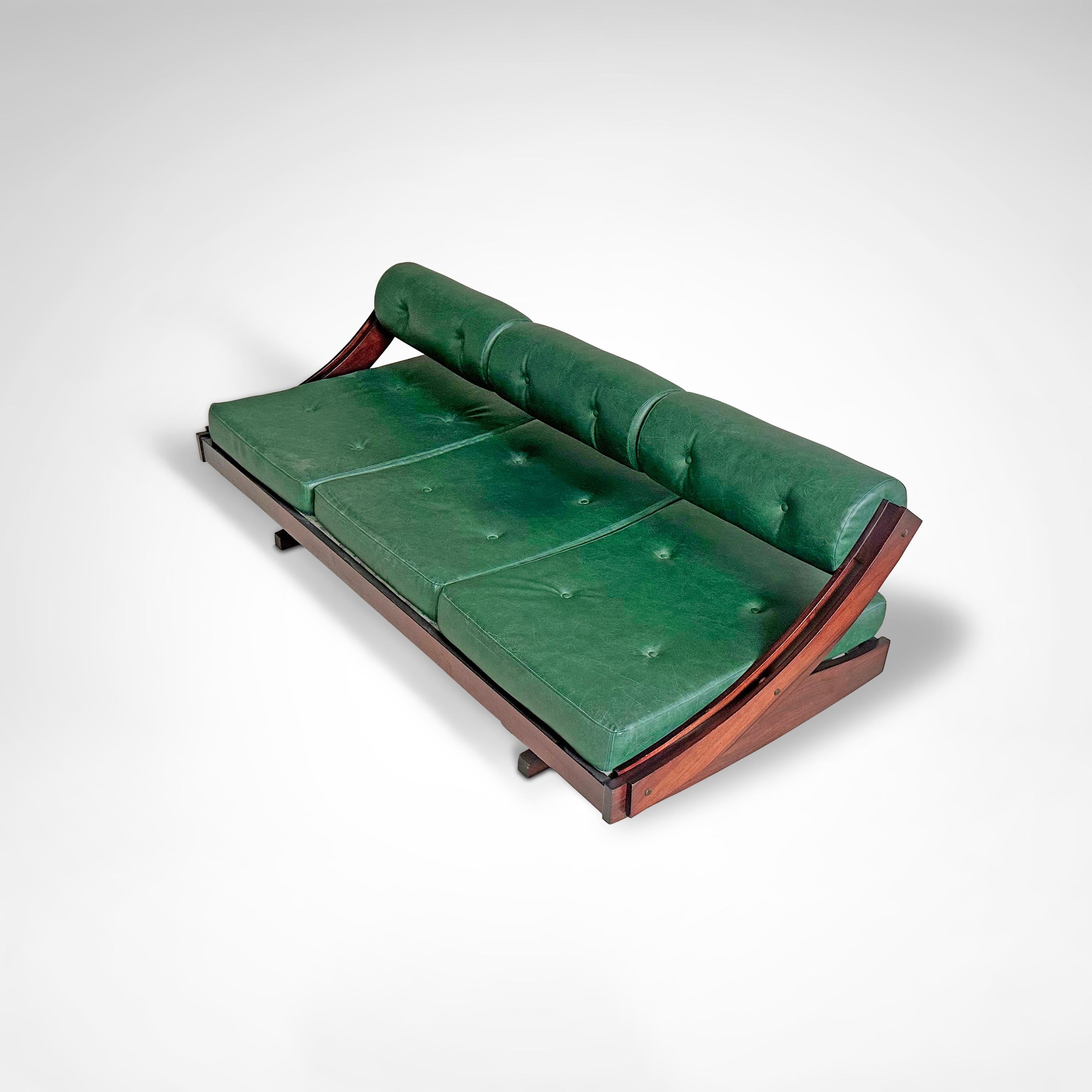 GS195 rosewood daybed Gianni Songia for Sormani 1960s Moderno de mediados de siglo en venta