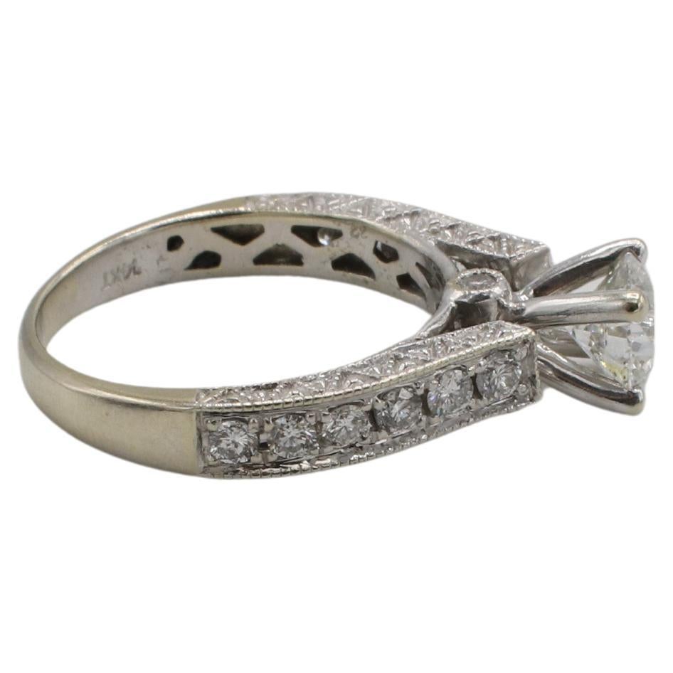 GSI Certified 0.73 Carat Round Natural Diamond Engagement Ring 14K White Gold 

Diamond: 0.73 carat round G I1 natural diamond
Accent diamonds: 0.40 CTW round natural diamonds I I1
GSI report#: 0671000101
Metal: 14k white gold
Weight: 3.4