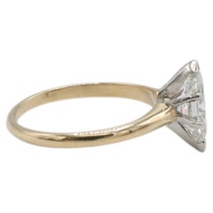 GSI Certified 1.00 Carat H SI2 Marquise Shape Natural Diamond Engagement Ring