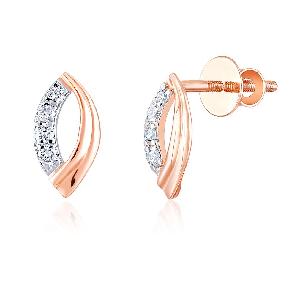 Women's GSI Certified 14k Gold 0.2 Carat Natural Diamond F-VS Necklace Earrings Set For Sale
