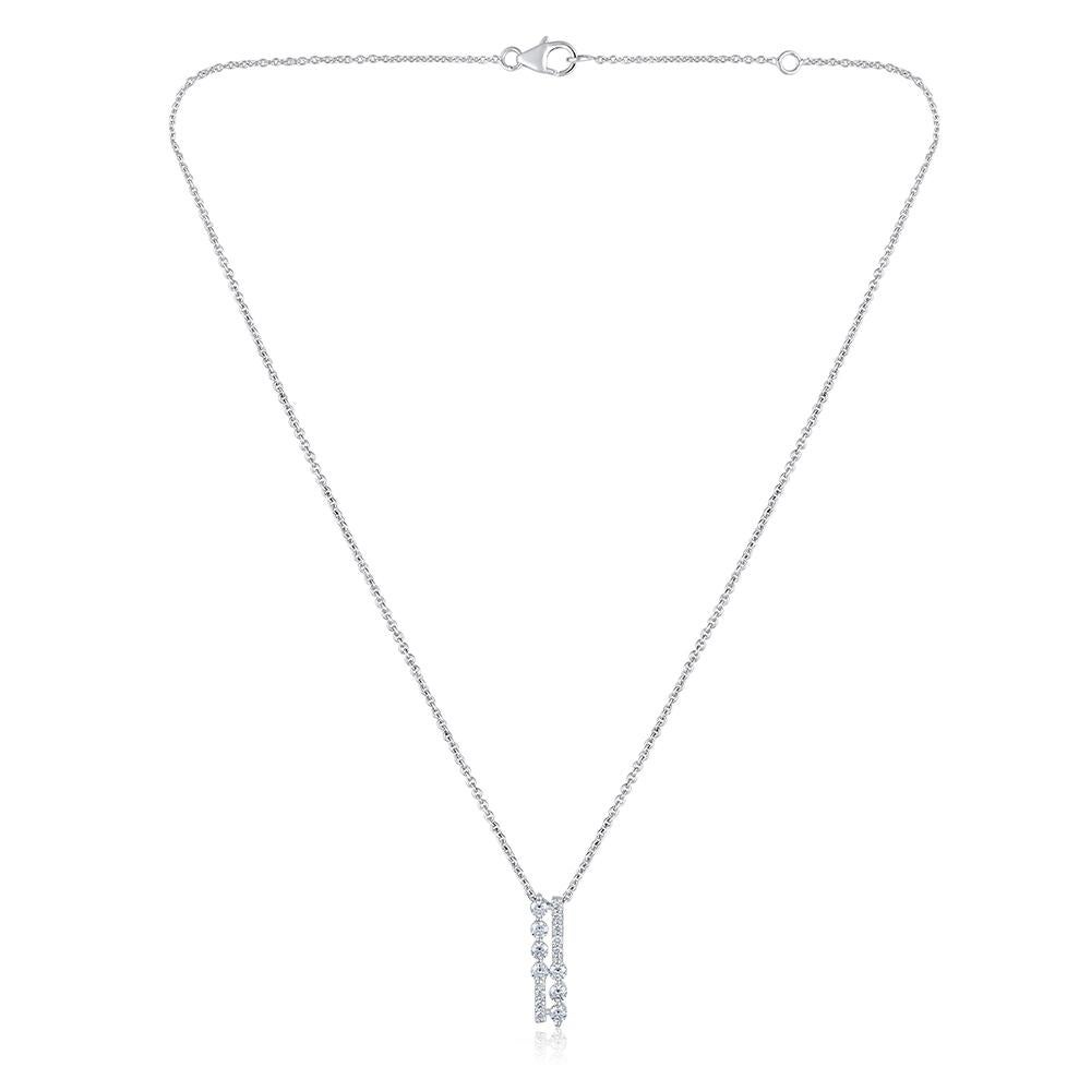 GSI Certified 14K Gold 0.44ct Natural Diamond F-VS White Double Bar Necklace

CONTEMPORARY AND TIMELESS ESSENCE: Crafted in 14-karat/18-karat with 100% natural diamond and designed with versatility in mind. Your jewelry is designer yet timeless,