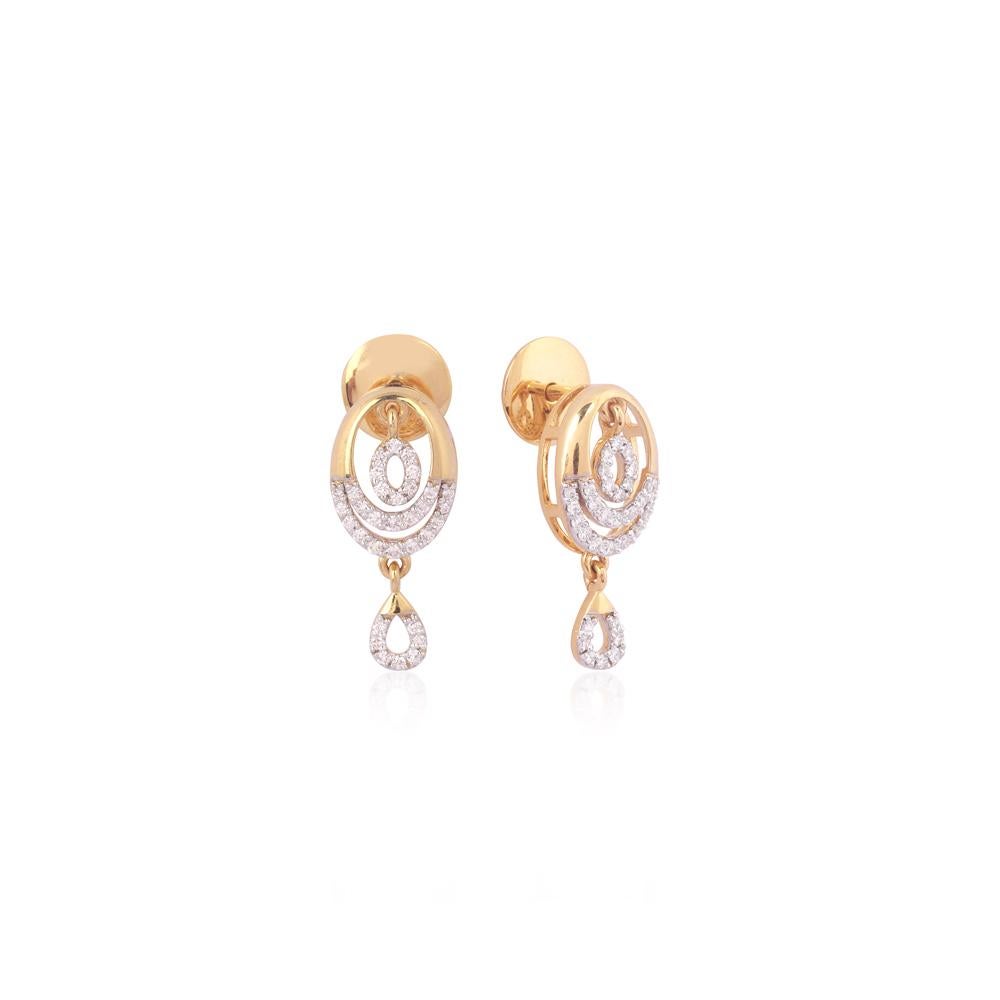 Brilliant Cut GSI Certified 14k Gold 0.9ct Natural Diamond E-VVS Oval Pendant Earring Set For Sale