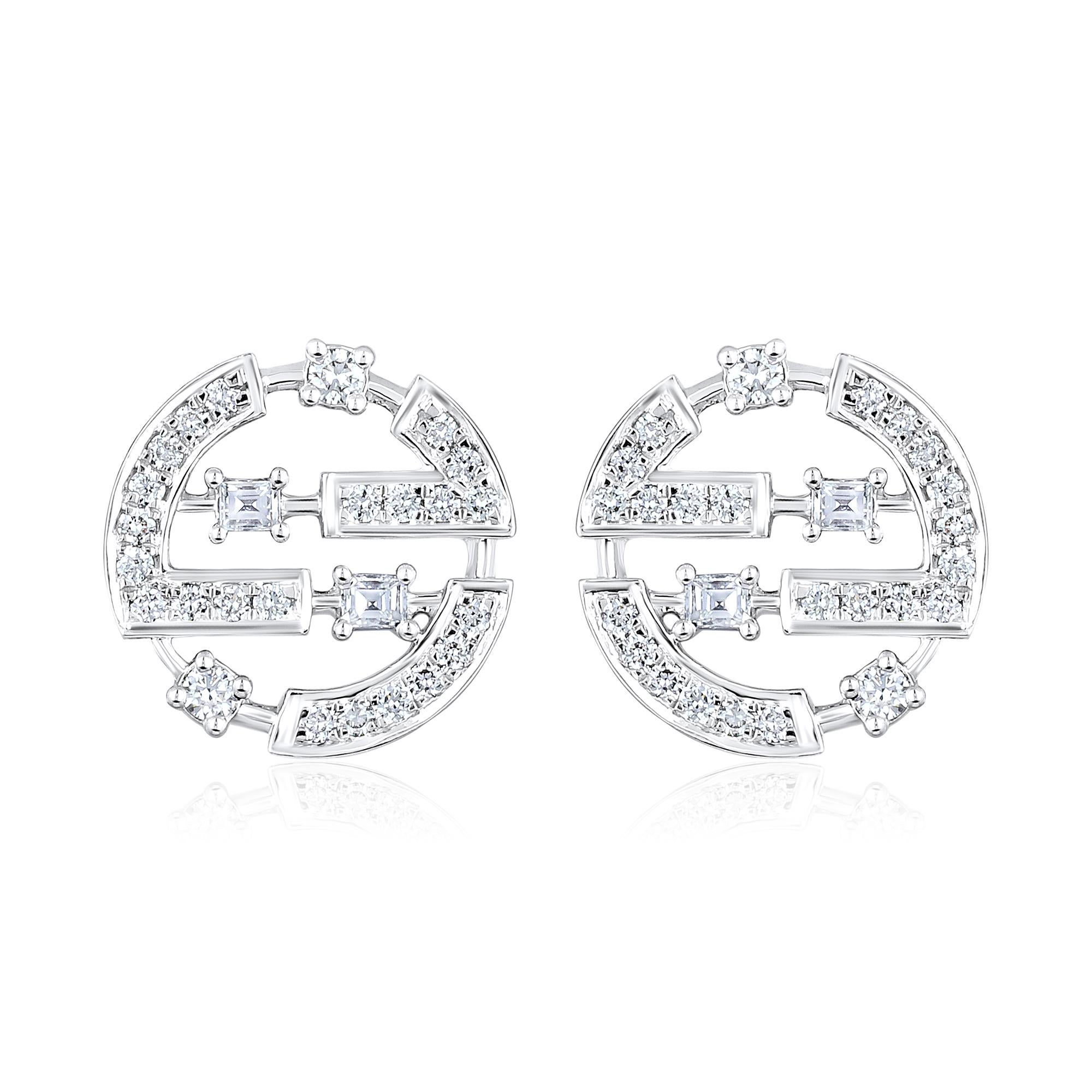 Women's GSI Certified 14k Gold 1.2ct Natural Diamond Baguette VVS Necklace Earring Set For Sale