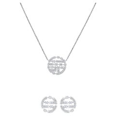 GSI Certified 14k Gold 1.2ct Natural Diamond Baguette VVS Necklace Earring Set