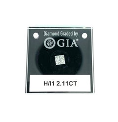 GSI-zertifizierter 2,11 Karat Diamant im Prinzessinnenschliff H / I1