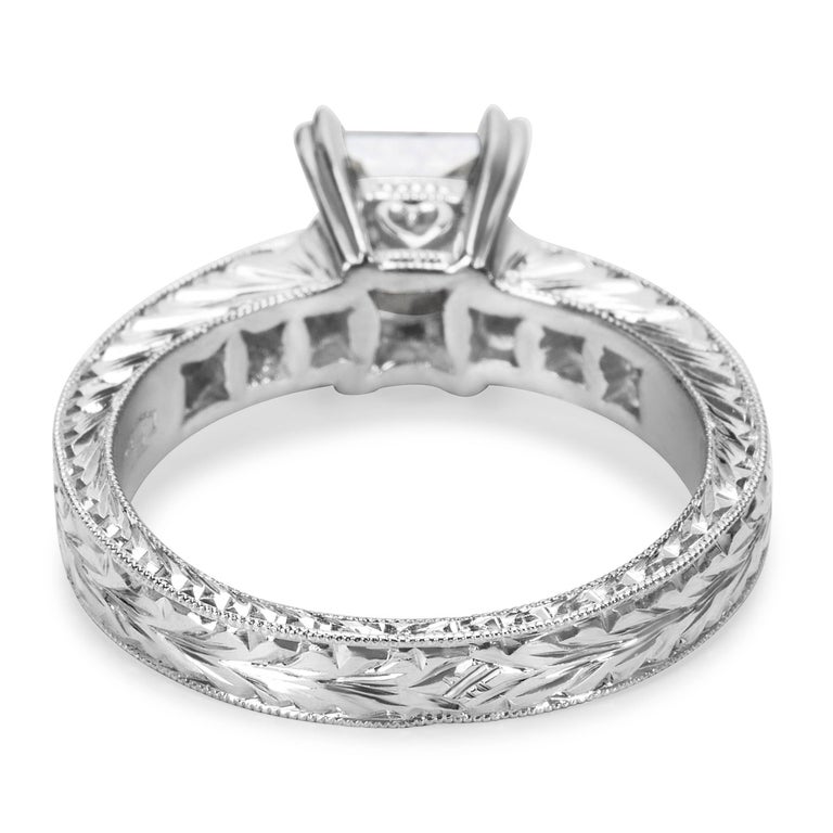 GSI Certified Tacori  Princess  Diamond Engagement  Ring  in 
