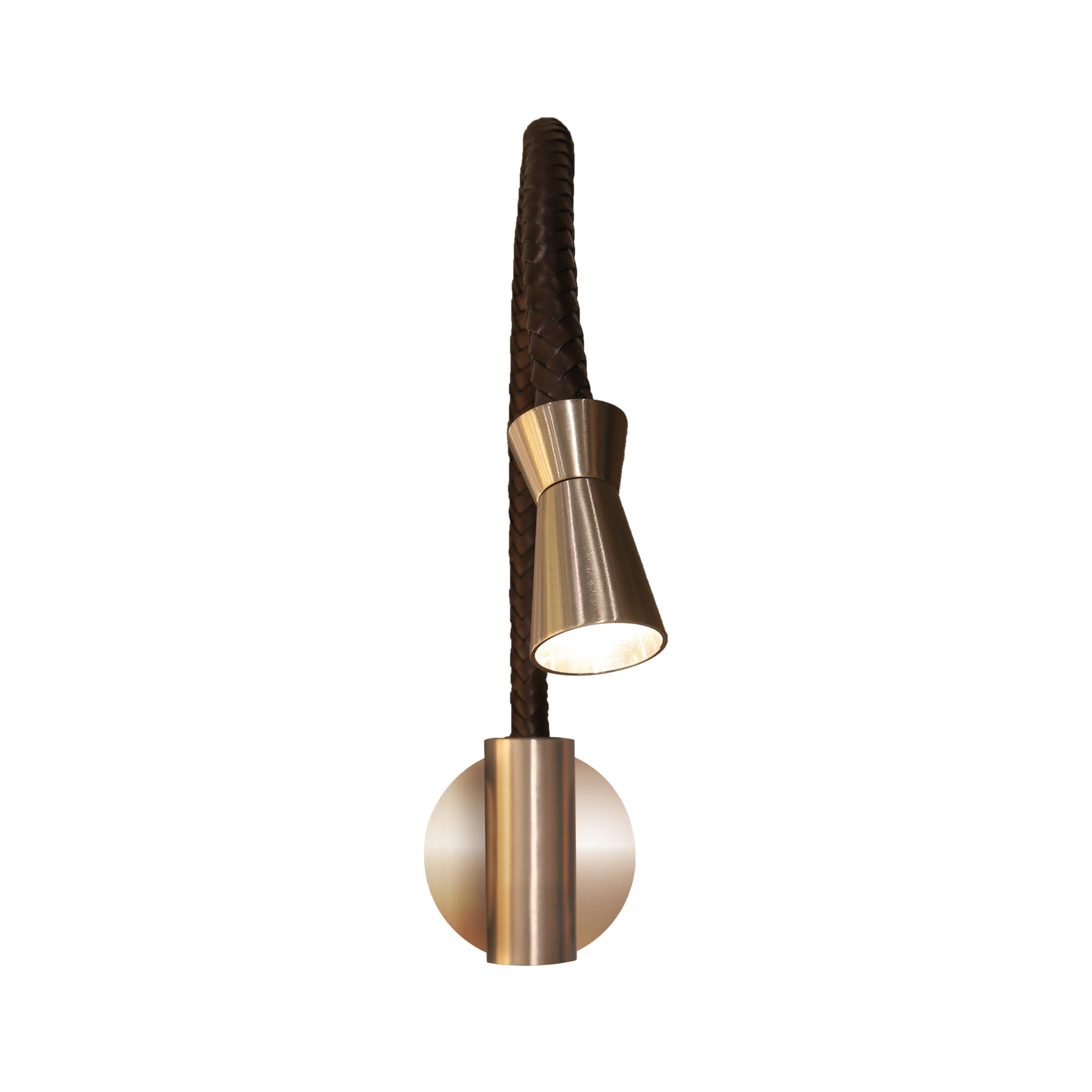 G+T Hard-Wired Reading Lamp with PVD Copper Bronze Base and Diffuser, and Dark For Sale