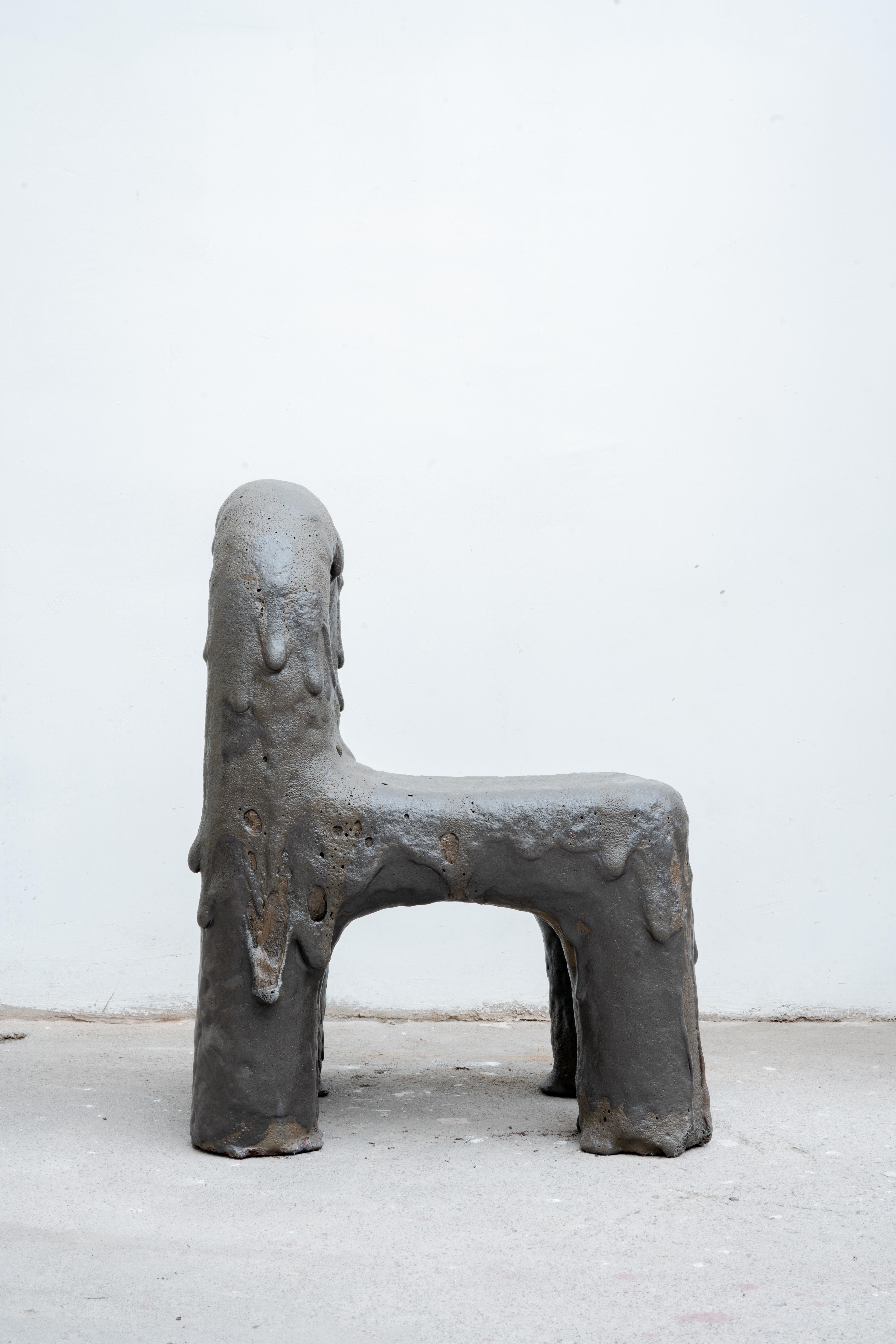 gt2P 'Great, Things to People', Monolita Chair 15, Stoneware, Volcanic Lava 1