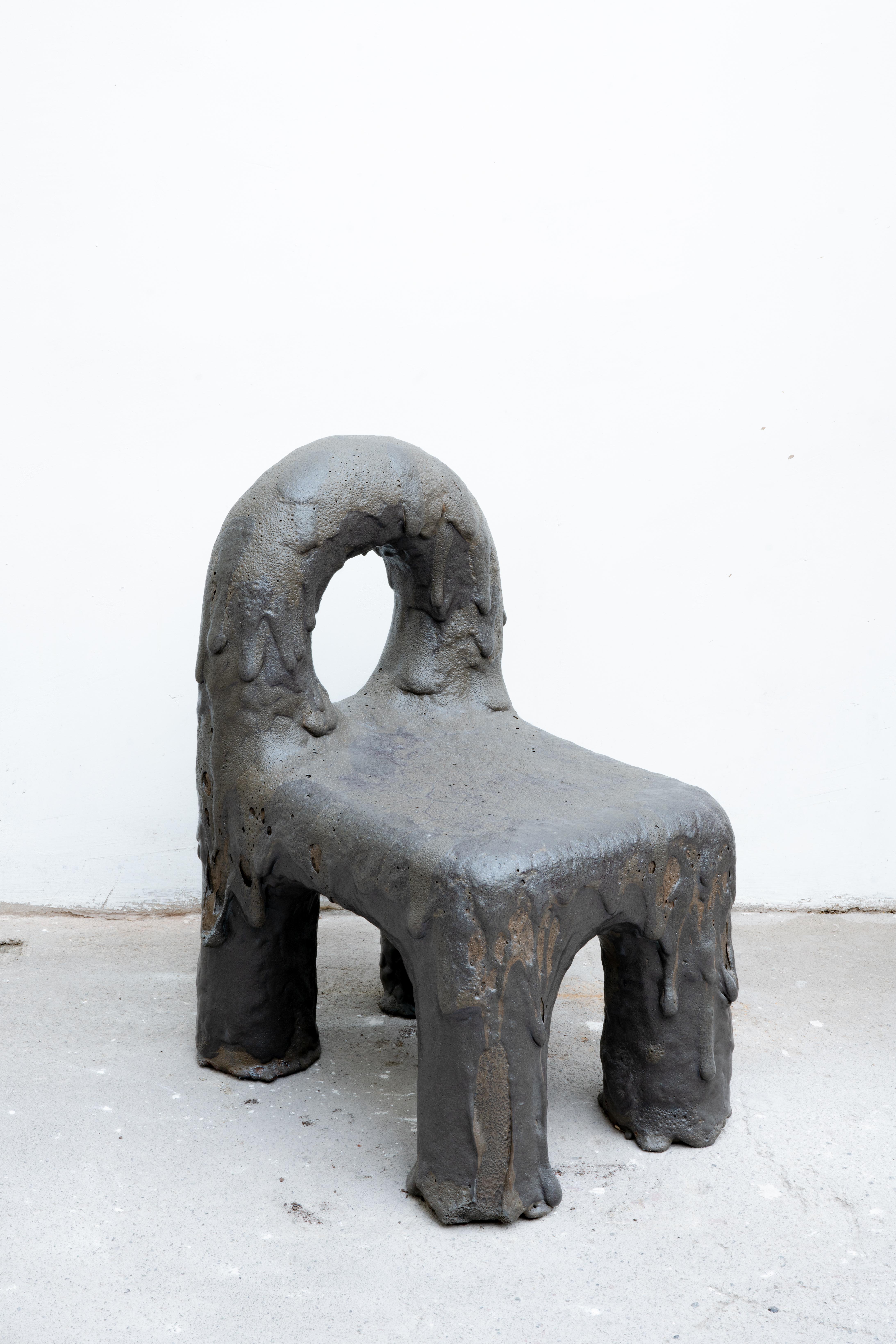 gt2P 'Great, Things to People', Monolita Chair 15, Stoneware, Volcanic Lava 2