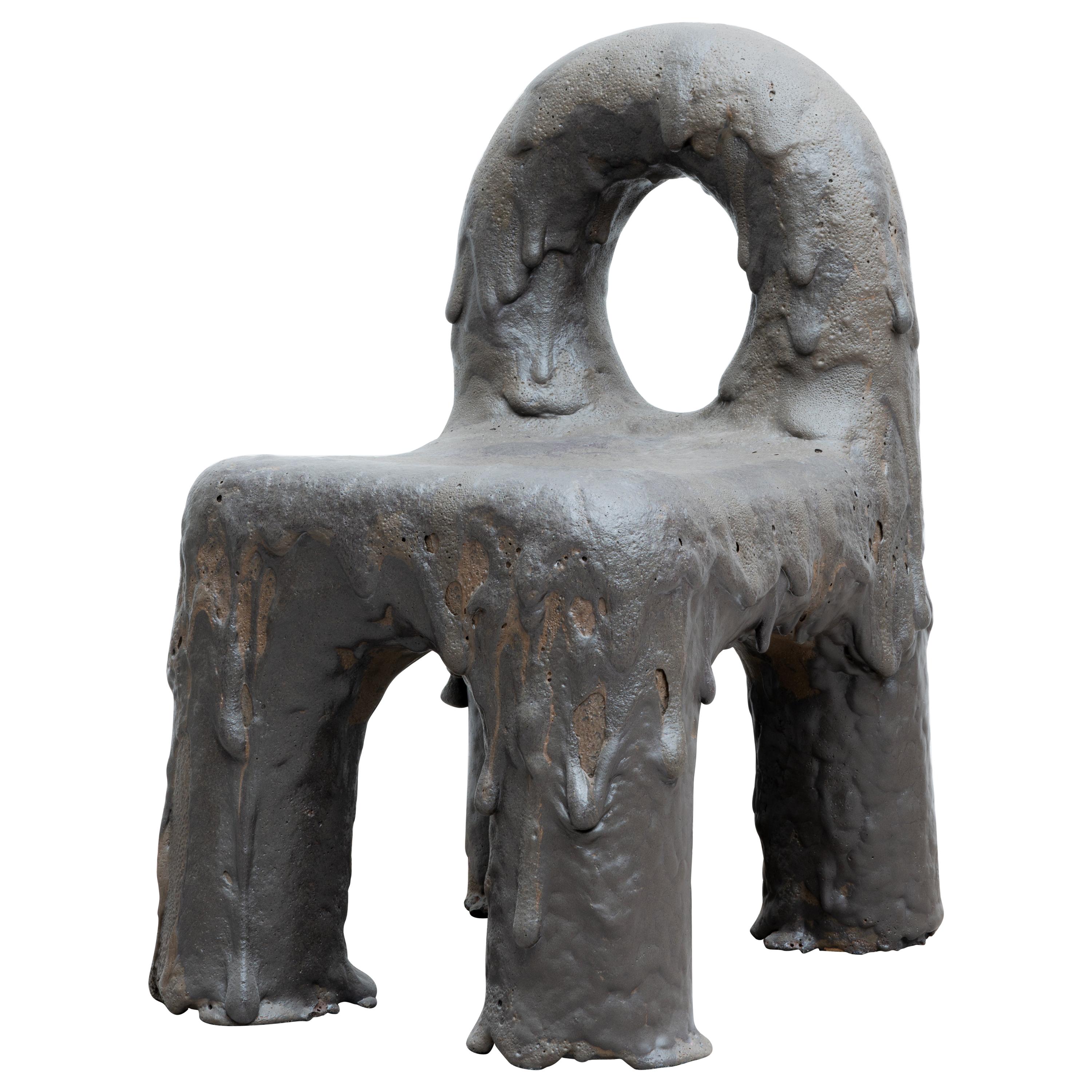 gt2P 'Great, Things to People', Monolita Chair 15, Stoneware, Volcanic Lava
