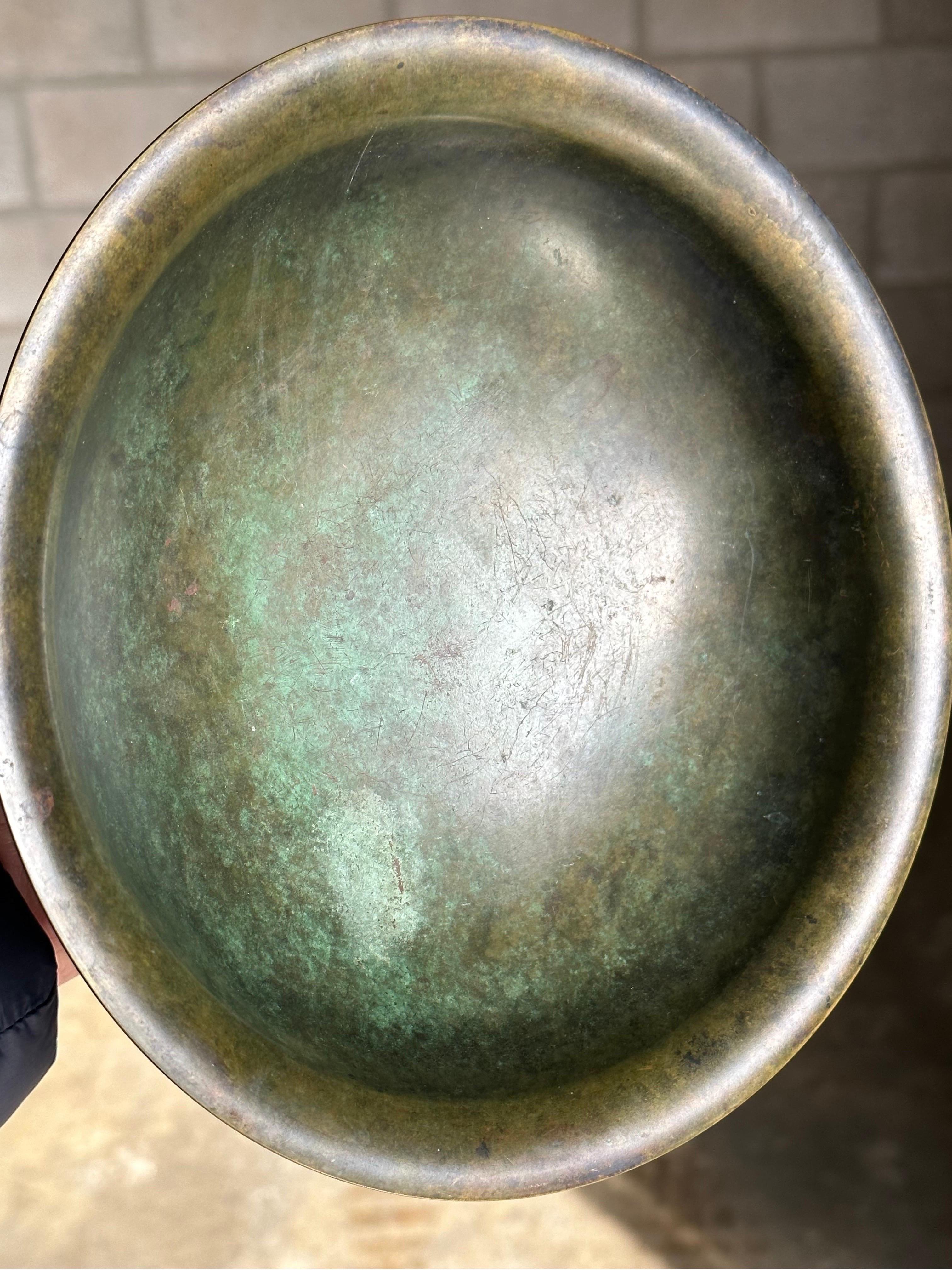 Scandinavian Modern ÆGTE Bronze Bowl, Attributed to Holger Fridericias for Ildfast
