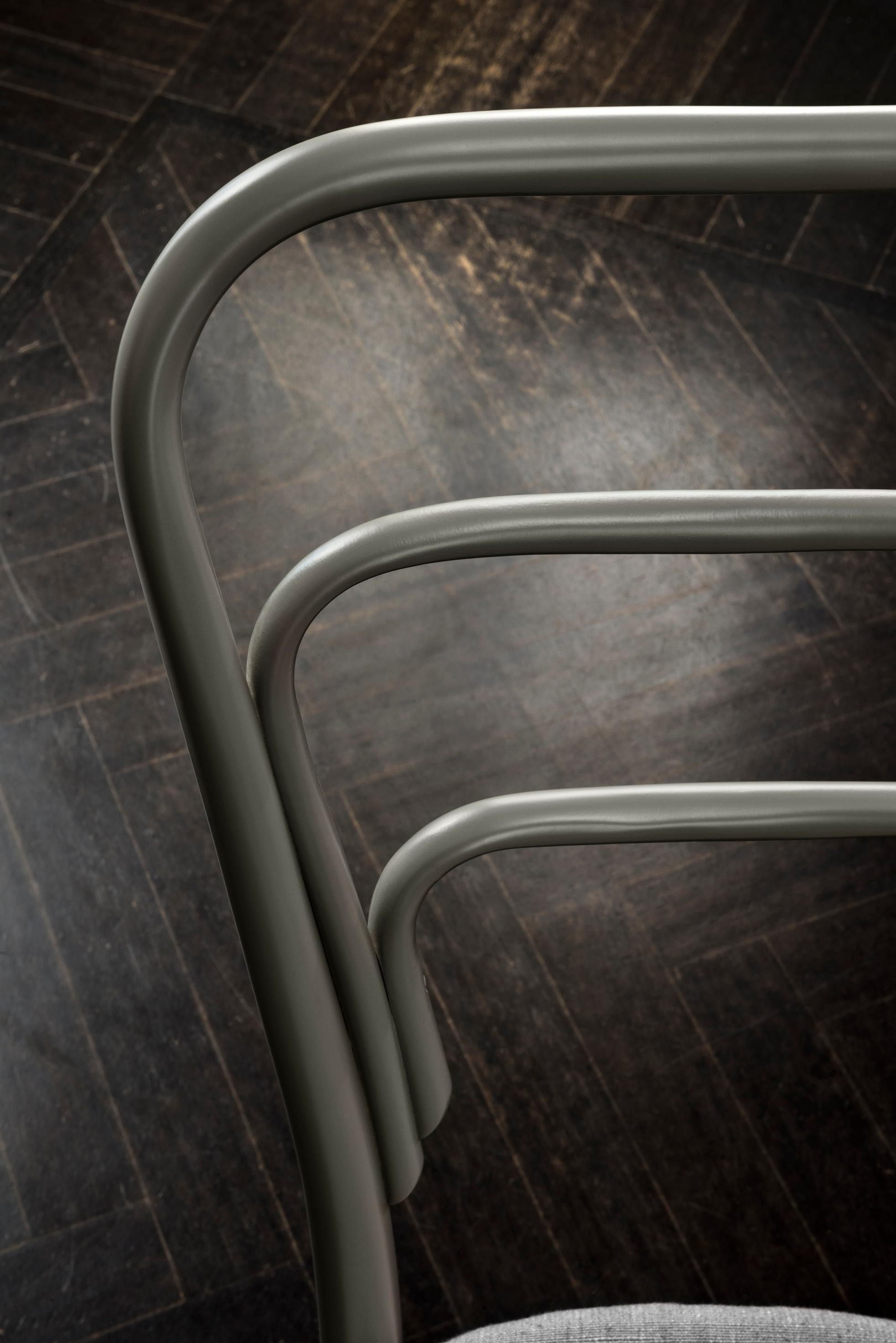 Modern Gebrüder Thonet Vienna GmbH 144 Armchair in Walnut with Cane Seat For Sale