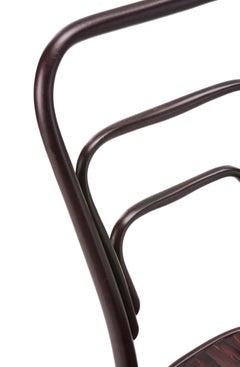 Gebrüder Thonet Vienna GmbH 144 Armchair in Walnut with Strip Pattern Seat