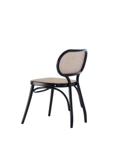 Gebrüder Thonet Vienna GmbH Bodystuhl Chair in Black with Woven Cane Seat