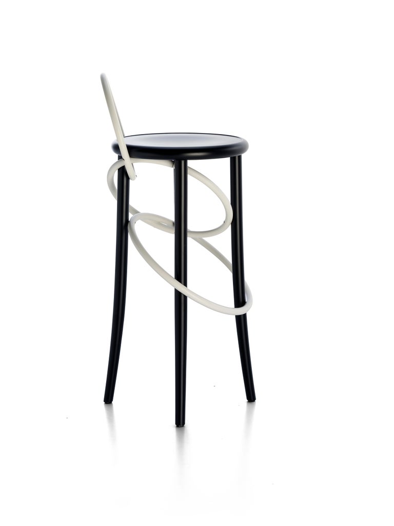 Gebrüder Vienna GmbH Cirque Barstool Two Tone Black with White