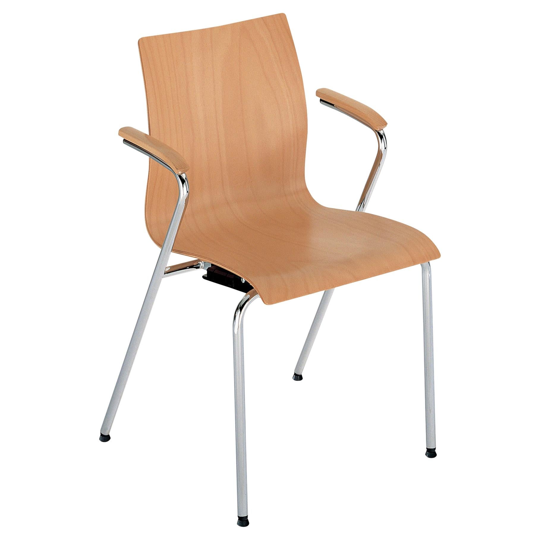 Gebrüder Thonet Vienna GmbH Hot Chair in Beech with Armrest For Sale