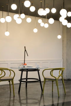 Gebrüder Thonet Vienna GmbH Magistretti 03 02 Circular Table with Glass Top