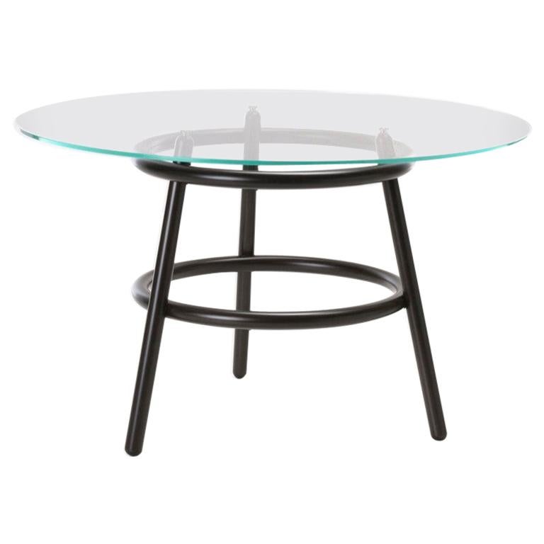 Gebrder Thonet Vienna GmbH Magistretti 03 02 Runder Tisch mit Glasplatte im Angebot