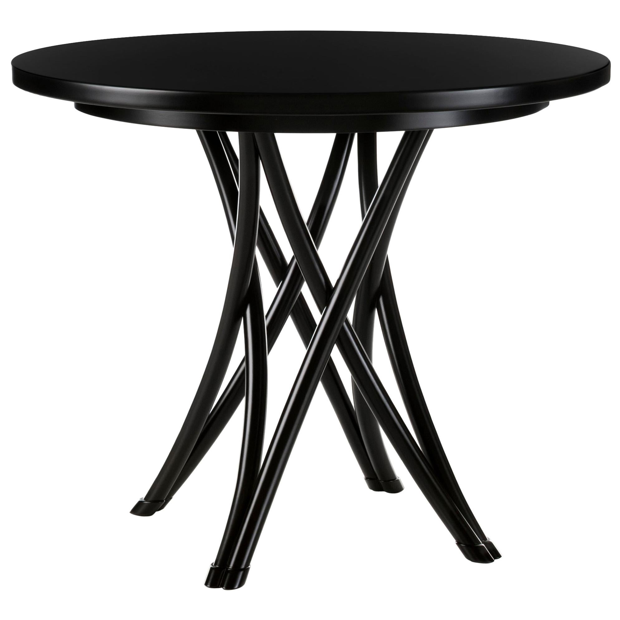 Gebrüder Thonet Vienna GmbH Medium Rehbeintisch Coffee Table in Black Lacquer For Sale