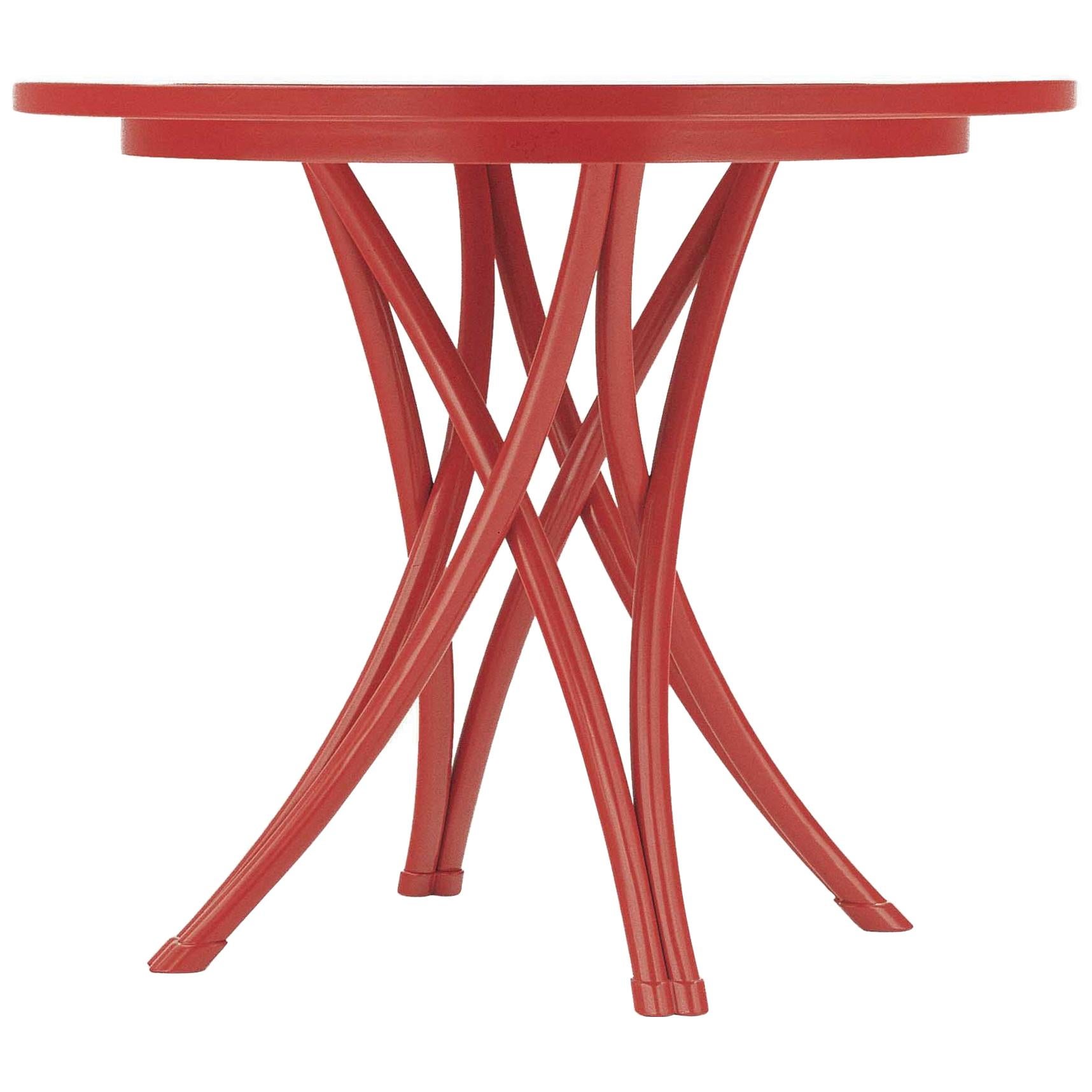 Gebrüder Thonet Vienna GmbH Medium Rehbeintisch Coffee Table in Flame Red