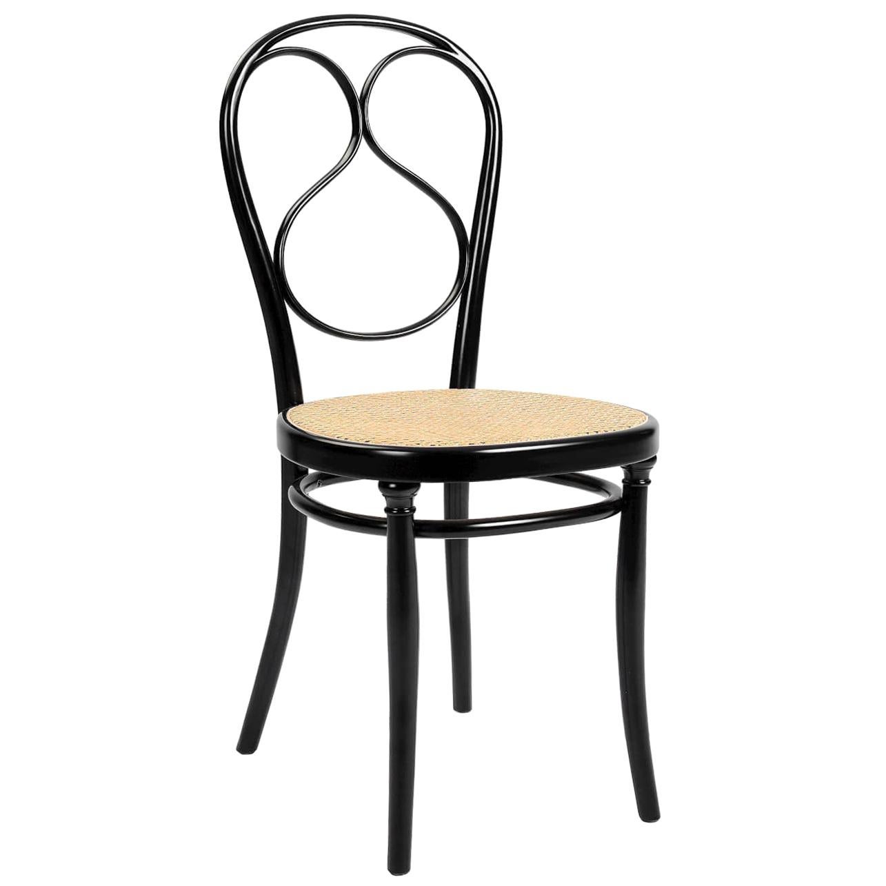 Gebrüder Thonet Vienna GmbH N.1 Chair in Black with Cane Seat For Sale