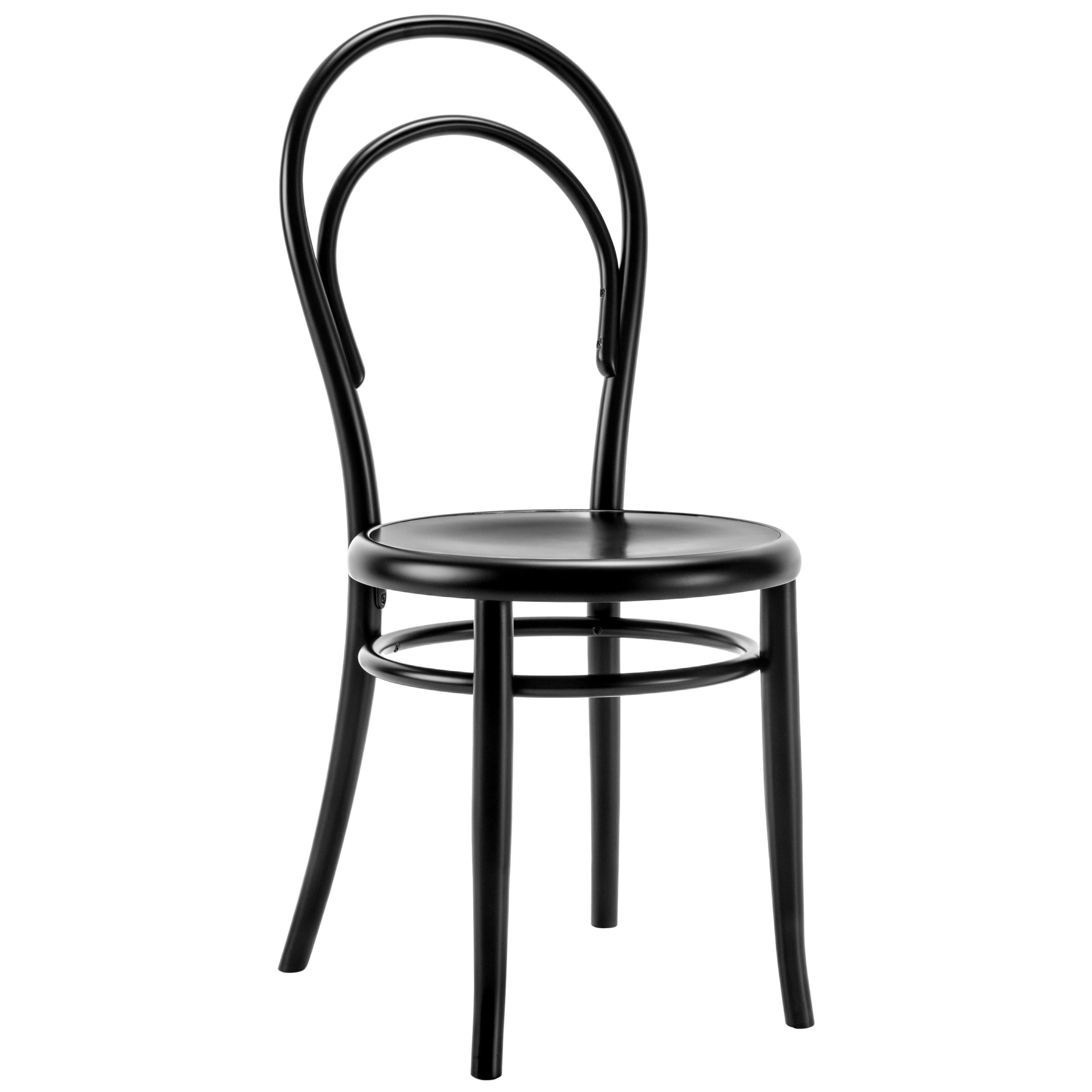 Gebrüder Thonet Vienna GmbH N.14 Chair in Black with Plywood Seat For Sale