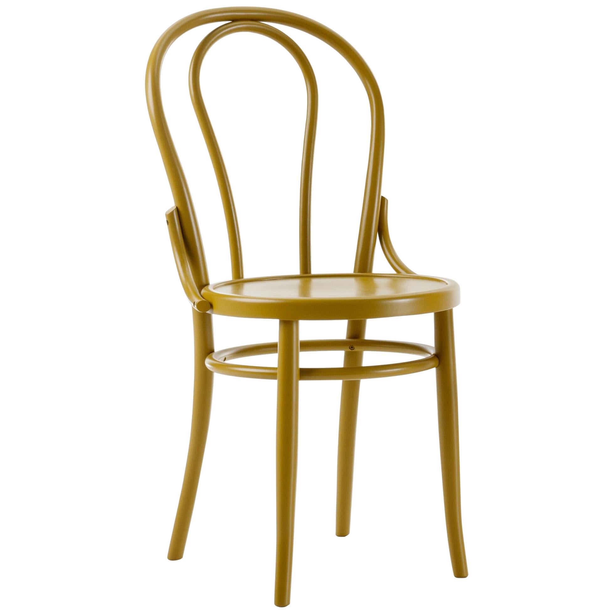 Gebrüder Thonet Vienna GmbH N.18 Chair in Curry Yellow with Plywood Seat For Sale