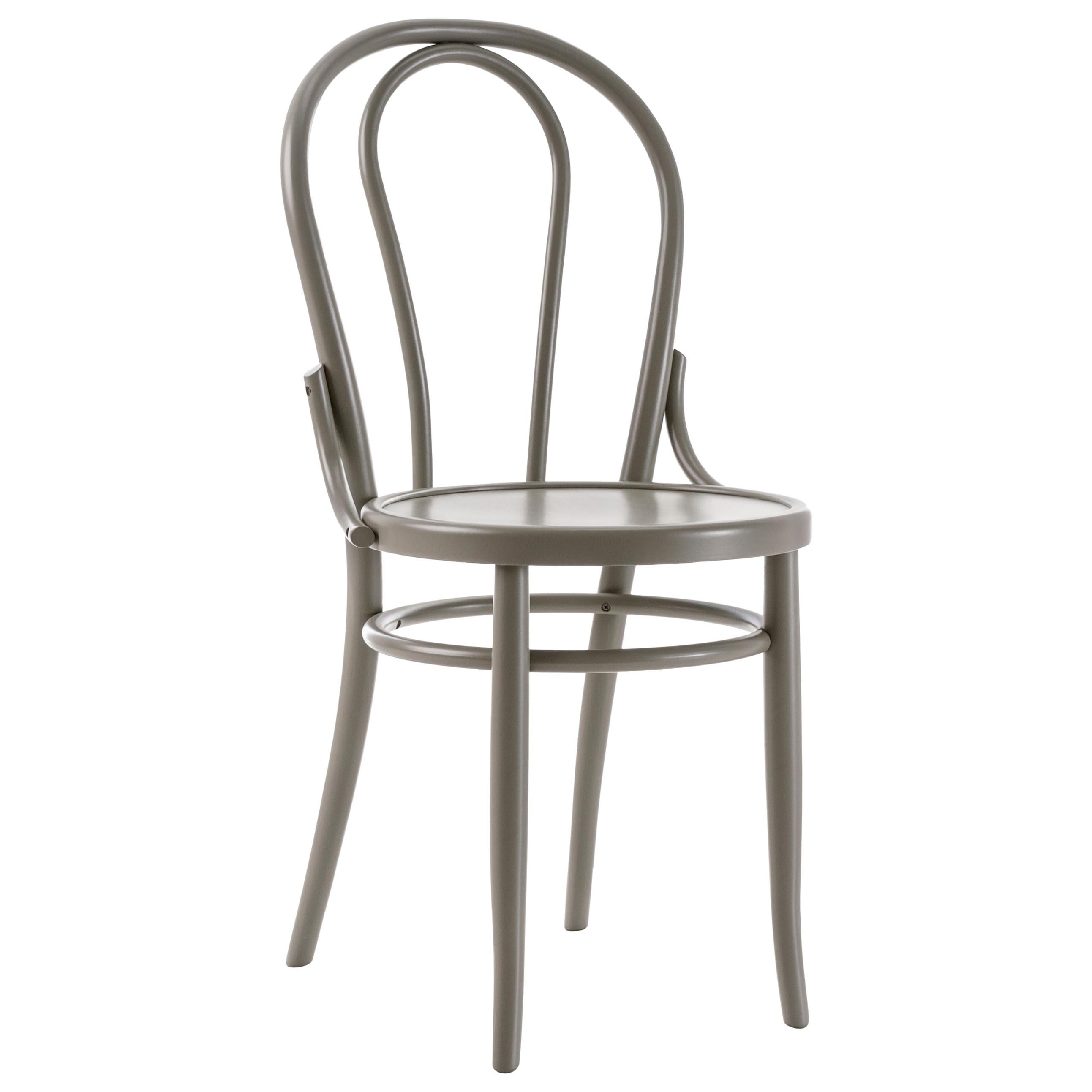 Gebrüder Thonet Vienna GmbH N.18 Chair in Stone Grey with Plywood Seat For Sale
