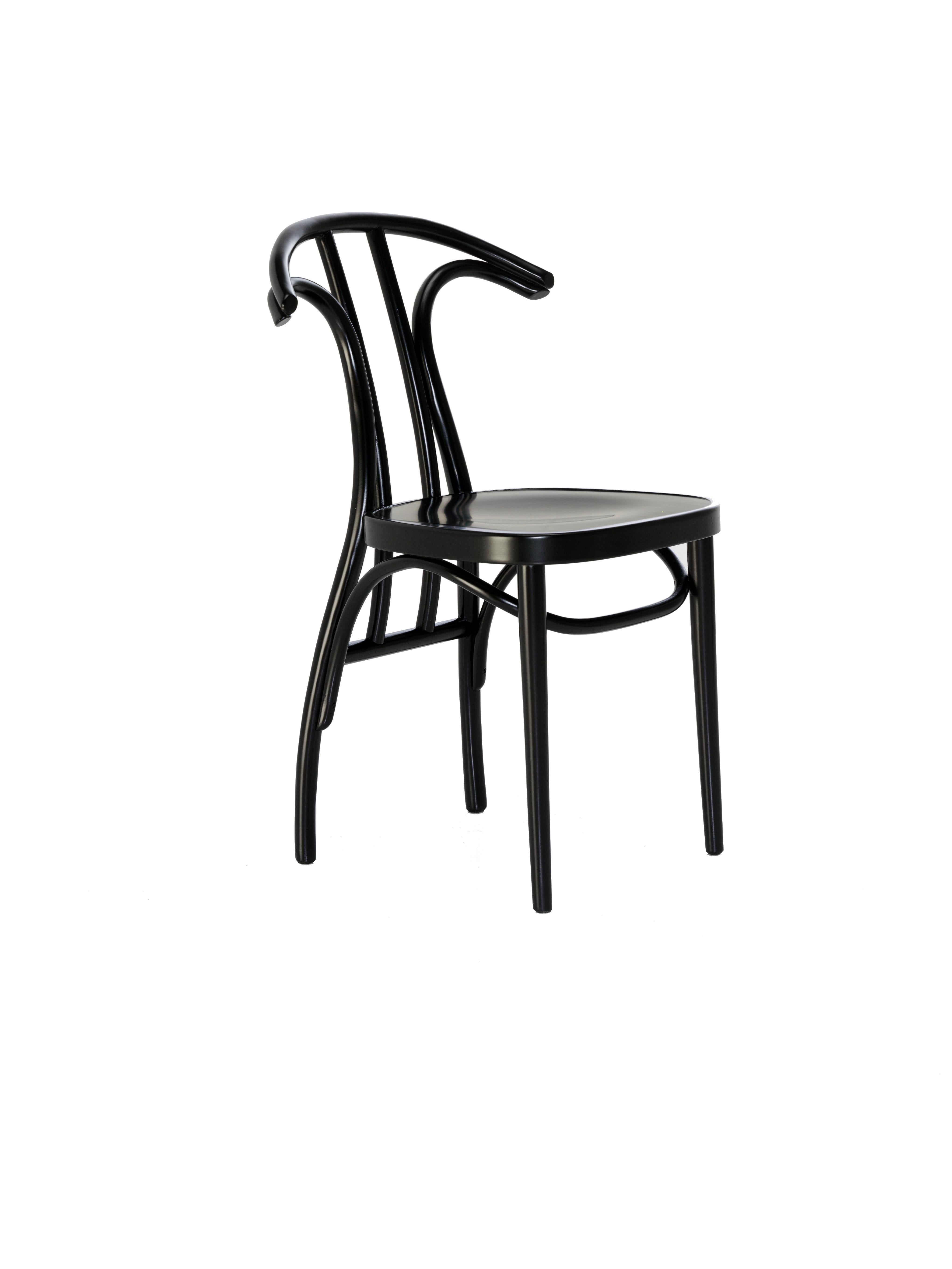 Modern Gebrüder Thonet Vienna GmbH Radetzky Chair in Black Lacquer For Sale