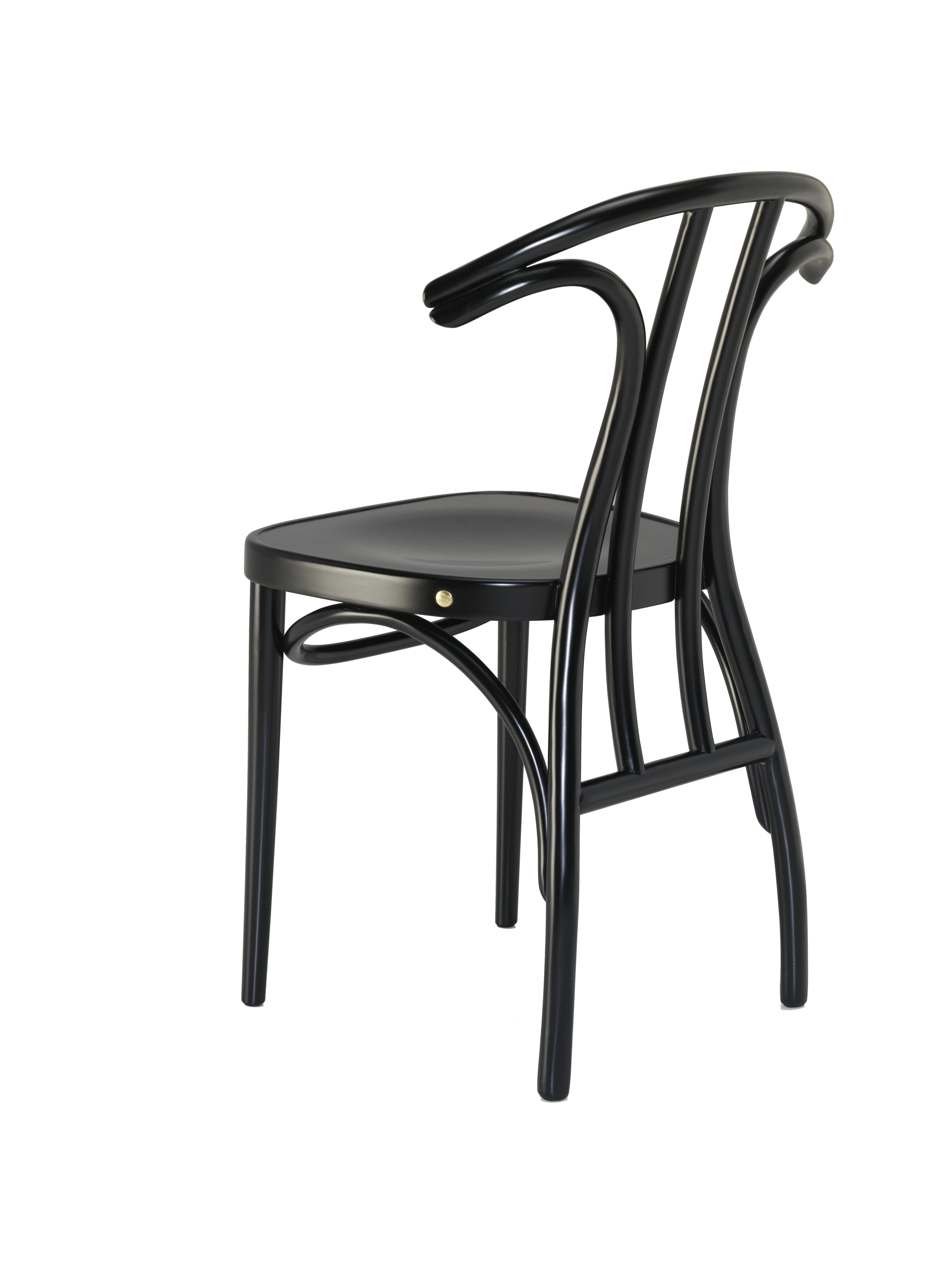 Austrian Gebrüder Thonet Vienna GmbH Radetzky Chair in Black Lacquer For Sale