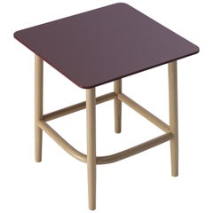 Gebrüder Thonet Vienna GmbH Single Curve Low Table A in Wooden Top