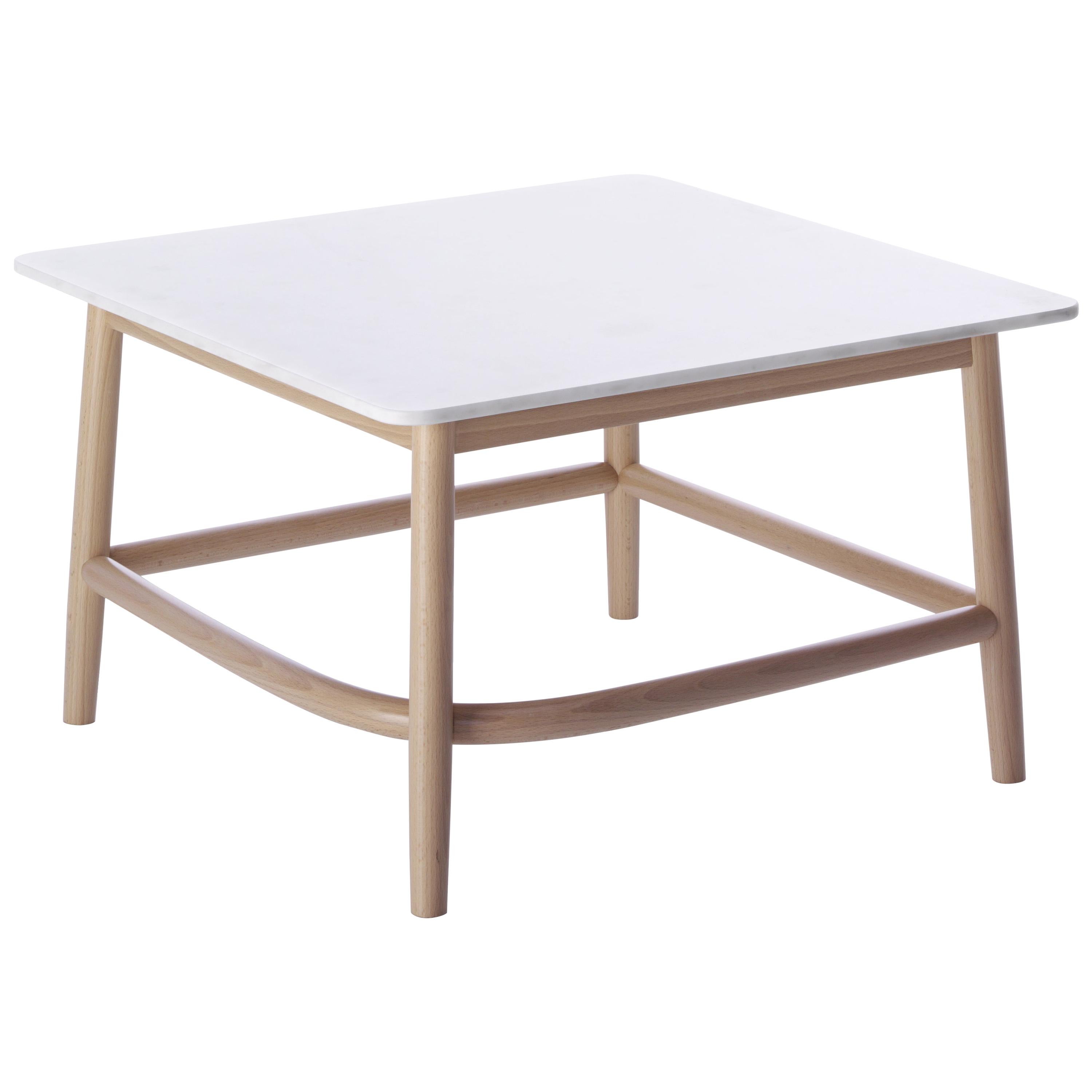 Gebrüder Thonet Vienna GmbH Single Curve Low Table B in Marble Top