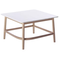 Gebrüder Thonet Vienna GmbH Table basse à courbes simples B avec plateau en marbre