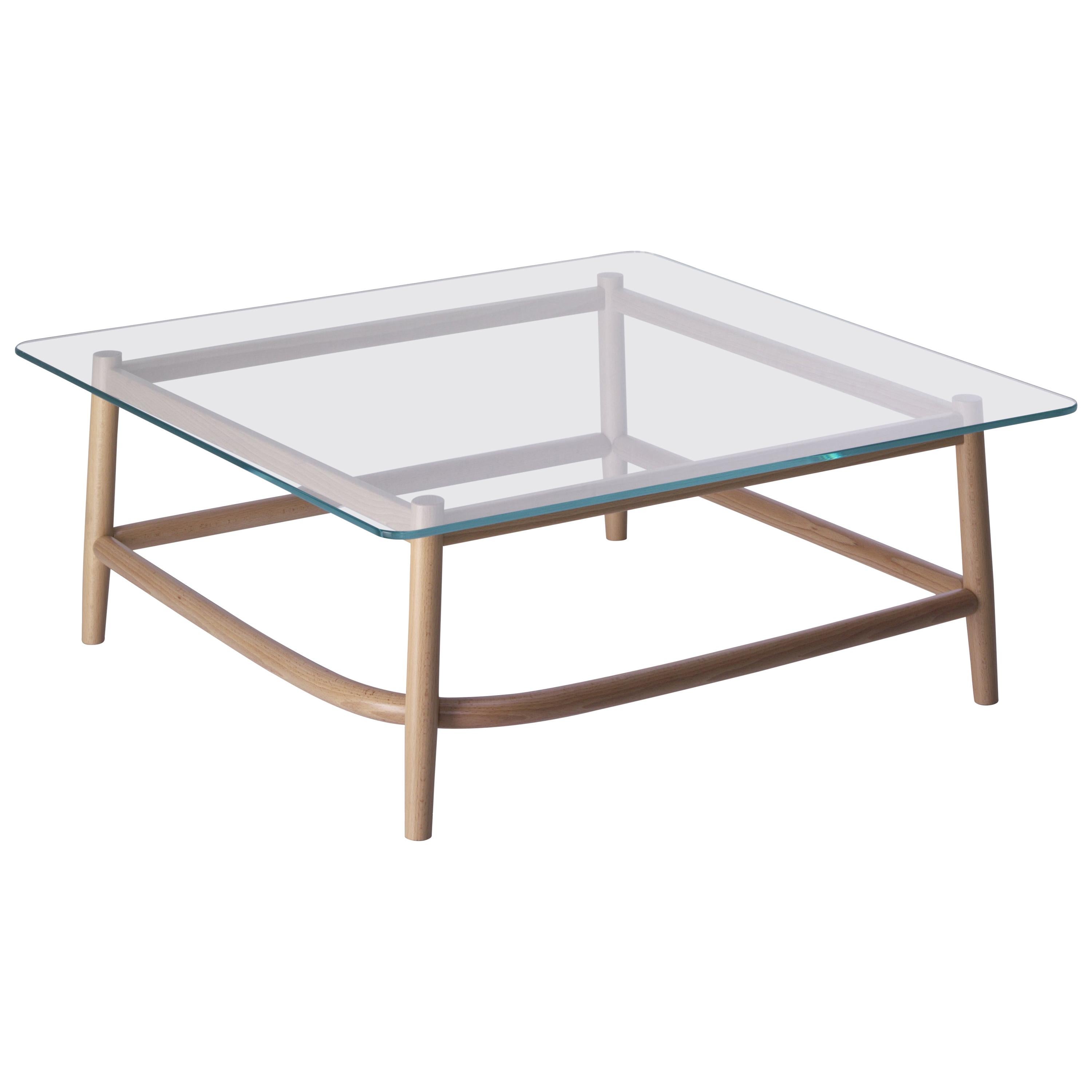 Gebrüder Thonet Vienna GmbH Single Curve Low Table C in Glass Top