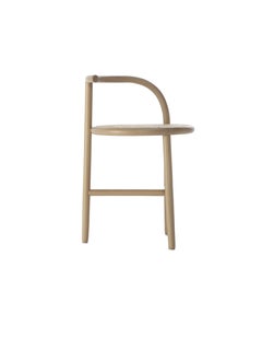 Gebrüder Thonet Vienna GmbH Sgabello singolo curvo in faggio con rivestimento in canna