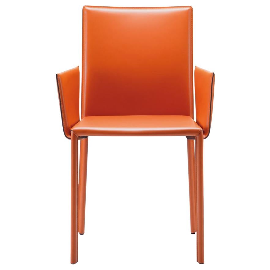 Gebrüder Thonet Vienna GmbH Twiggy Armchair in Steel with Orange & Backrest