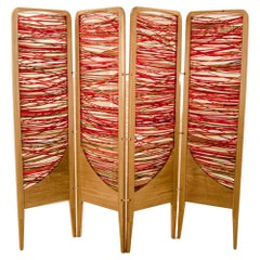 'Guá' Modern and Organic Folding Screen in Brazilian Hardwood by Knót Artesanal