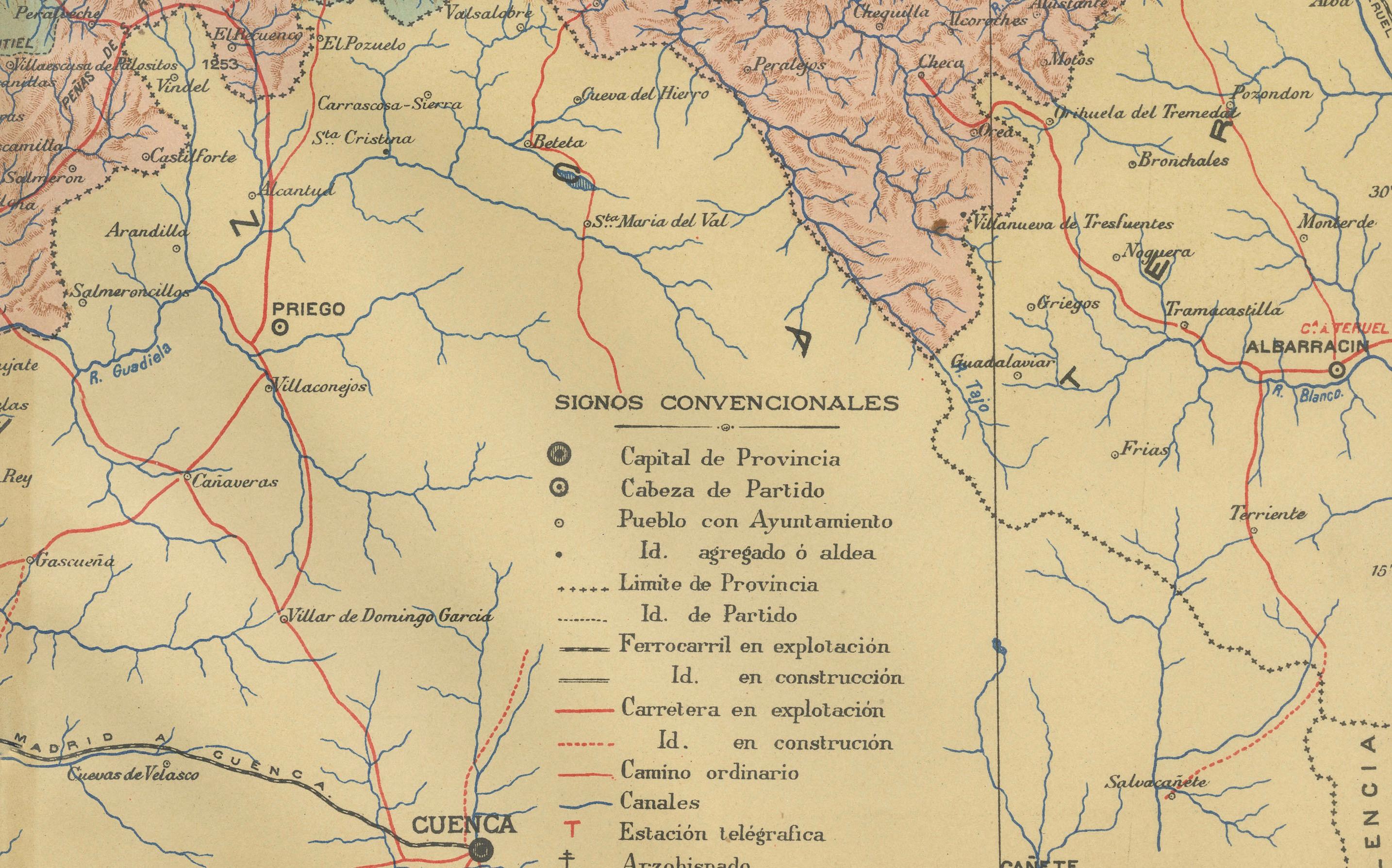 Guadalajara 1902: Ein grafisches Bild der nördlichen Provinz Castilla-La Mancha im Zustand „Gut“ im Angebot in Langweer, NL