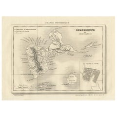 Guadeloupe and Dependencies: Mid-19th Century Map from France Pittoresque Series