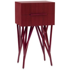Guaimbê Commode in Purpleheart Wood Veneer, Handcrafted in Brazil