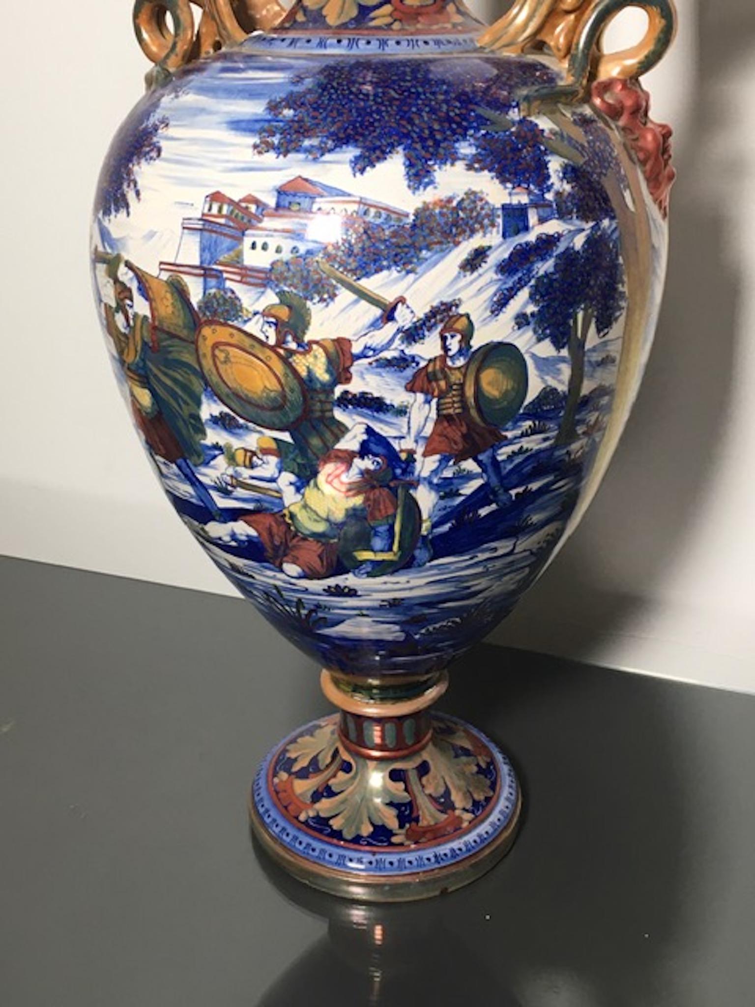 A beautiful ceramic vase produced at Gualdo Tadino made in Italy in 1900.


  